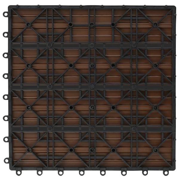 vidaXL Trall 22 st 30x30 cm 2 kvm WPC brun Brun