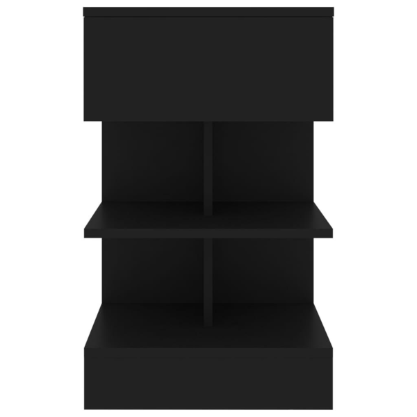 vidaXL Sängbord svart 40x35x65 cm konstruerat trä Svart