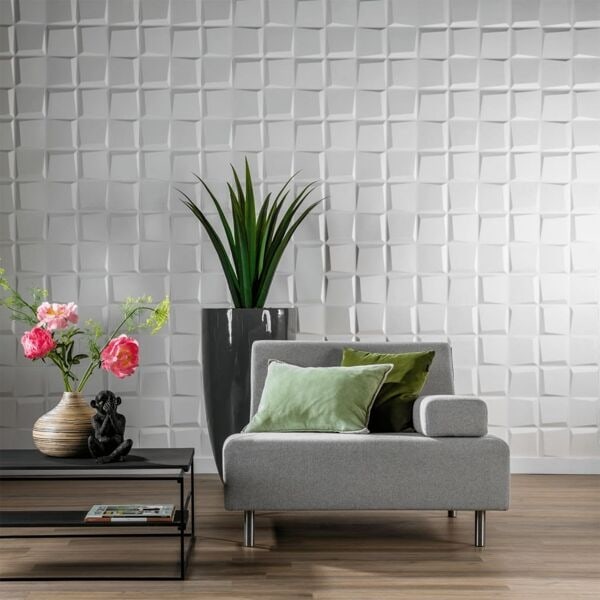 WallArt 3D Väggpaneler 24 st GA-WA21 oberon Vit