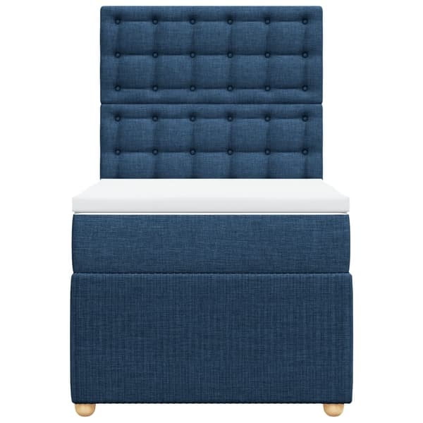 vidaXL Ramsäng med madrass blå 100x200 cm tyg Blå