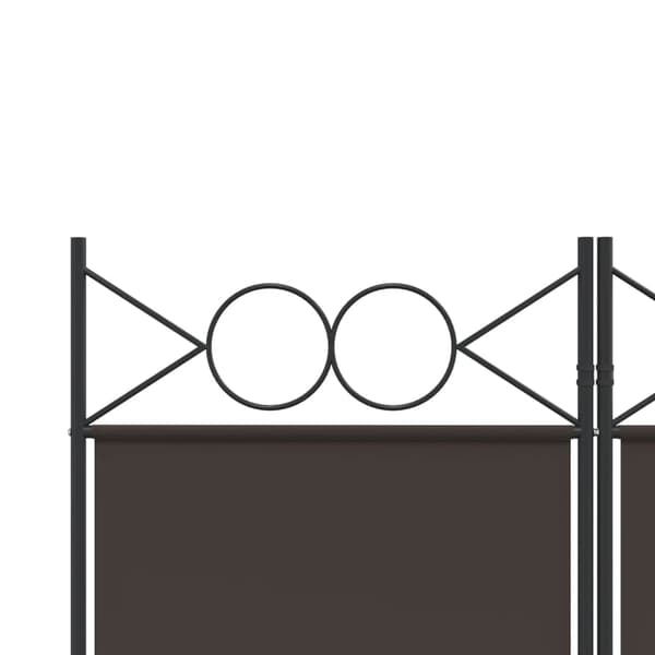 vidaXL Rumsavdelare 5 paneler brun 200x200 cm tyg Brun