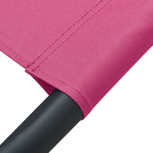 vidaXL Solsäng med tak & kudde rosa Rosa