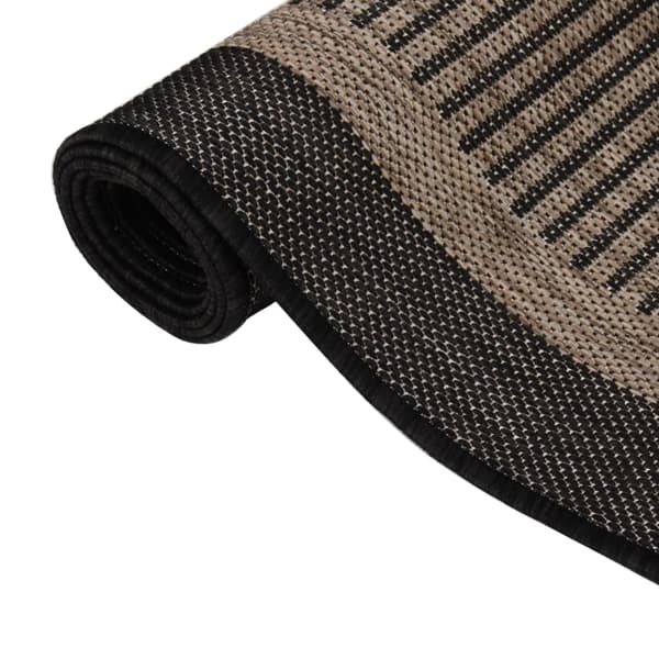 vidaXL Utomhusmatta plattvävd 80x150 cm mörkbrun Brun
