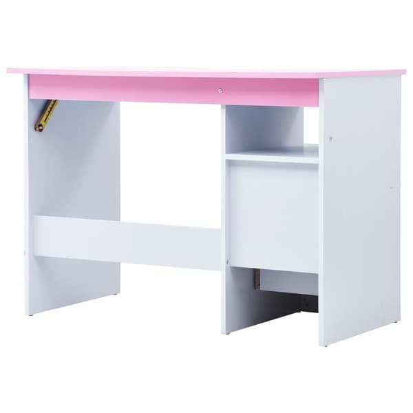 vidaXL Skrivbord för barn lutbart rosa och vit Rosa