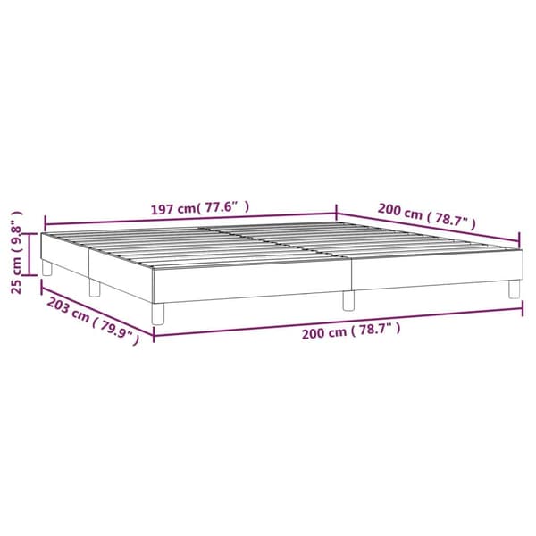 vidaXL Ramsäng blå 200x200 cm tyg Blå
