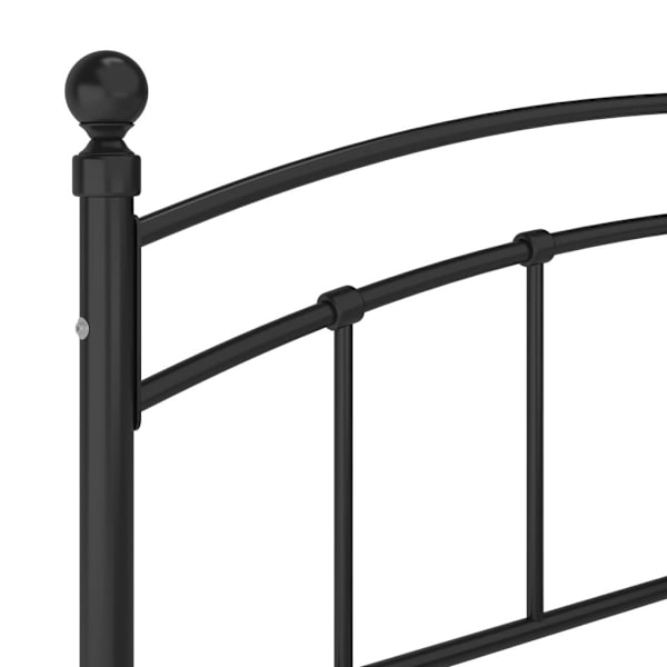 vidaXL Sängram svart metall 200x200 cm Svart