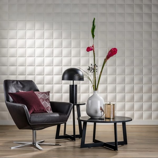 WallArt Väggpanel 3D Cubes 12 st GA-WA07 Vit