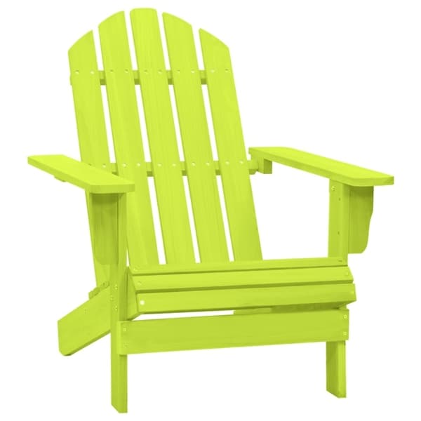 vidaXL Adirondackstol massivt granträ grön Grön