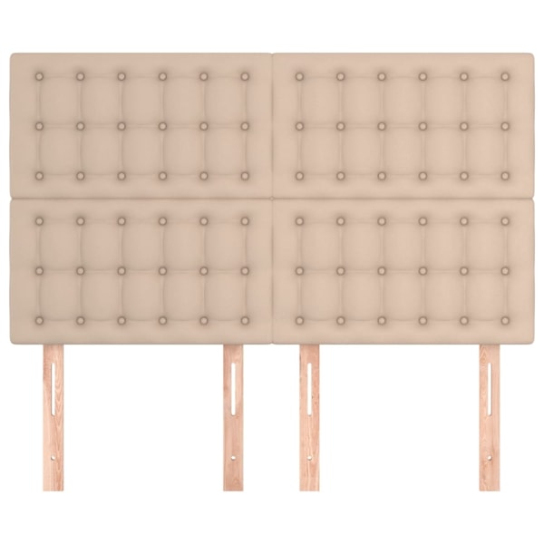 vidaXL Huvudgavlar 4 st cappuccino 72x5x78/88 cm konstläder Brun