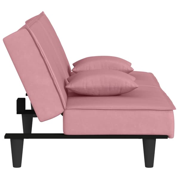 vidaXL Bäddsoffa rosa sammet Rosa