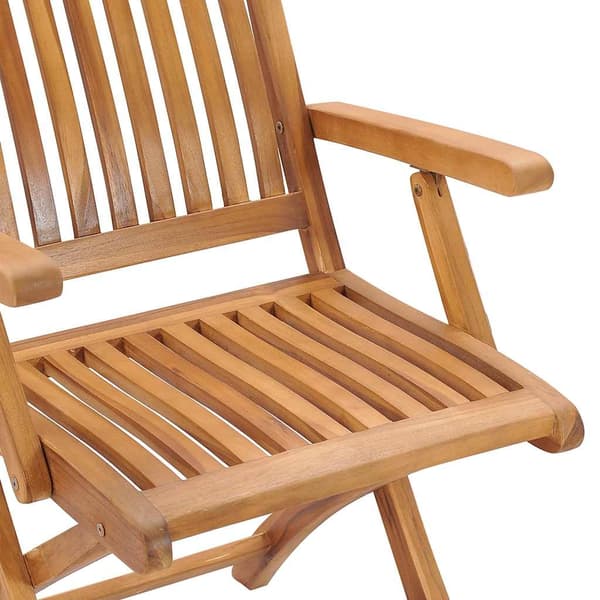 vidaXL Hopfällbara trädgårdsstolar med dynor 8 st massiv teak Röd