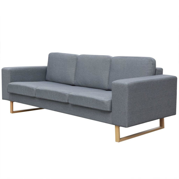 vidaXL Set med 2-sits- och 3-sitssoffa ljusgrå grå