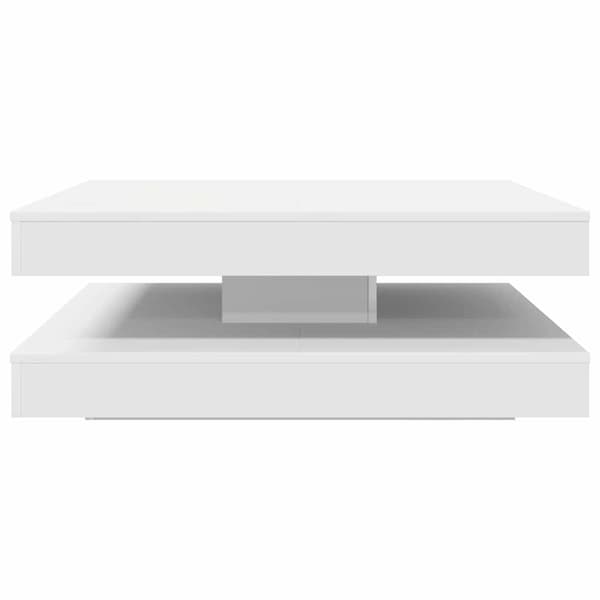 vidaXL Soffbord 360 grader vridbart vit 90x90x34,5 cm Vit