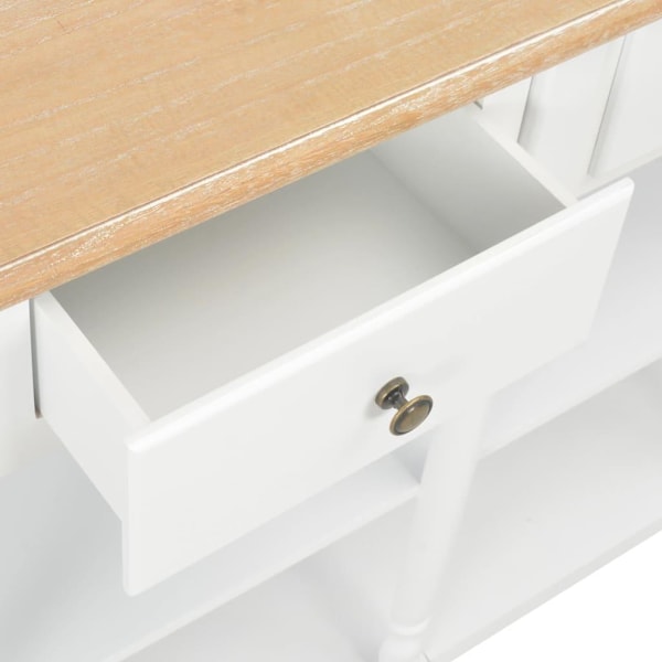 vidaXL Konsolbord vit 120x30x76 cm MDF Vit