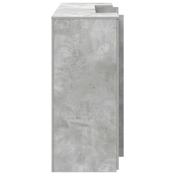 vidaXL Receptionsdisk betonggrå 180x50x103,5 cm konstruerat trä Grå