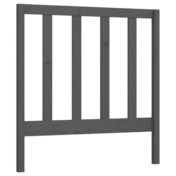 vidaXL Sänggavel grå 96x4x100 cm massiv furu Grå