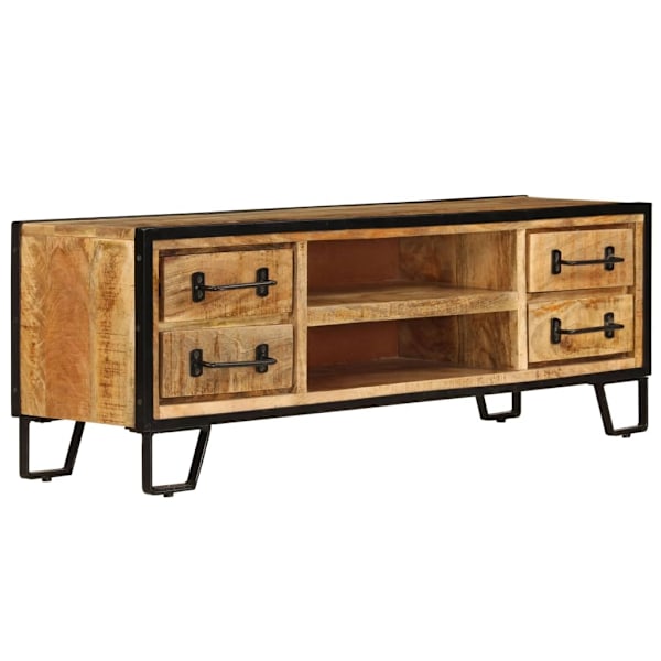 vidaXL TV-bänk med lådor 120x30x40 cm massivt mangoträ Brun