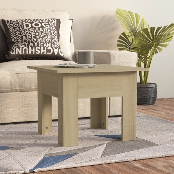 vidaXL Soffbord sonoma-ek 55x55x42 cm konstruerat trä Brun