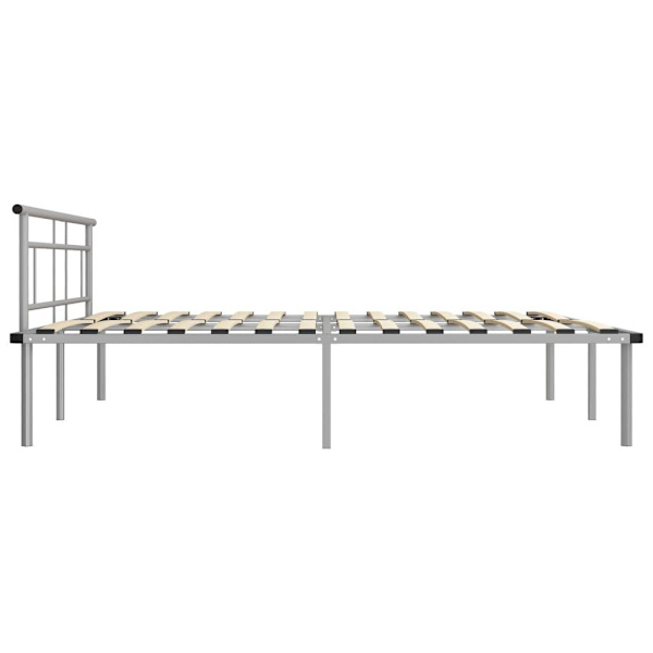 vidaXL Sängram grå metall 200x200 cm grå