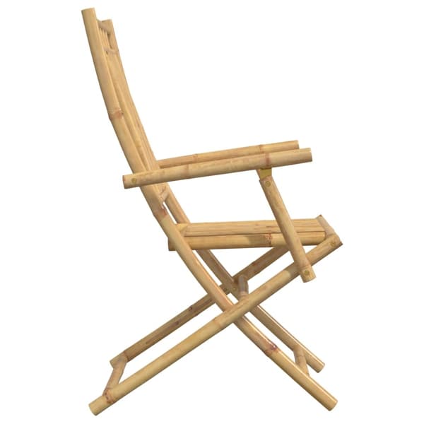 vidaXL Hopfällbara trädgårdsstolar 8 st 53x66x99 cm bambu Brun