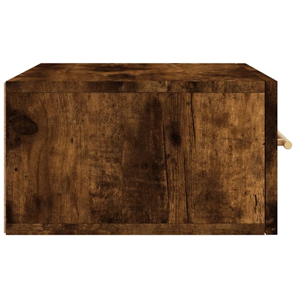 vidaXL Väggmonterat sängbord rökfärgad ek 35x35x20 cm Brun