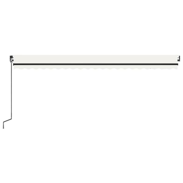vidaXL Markis manuellt infällbar 500x350 cm gräddvit Creme