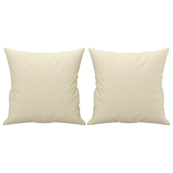 vidaXL 2-sits soffa med prydnadskuddar gräddvit 140 cm konstläder Kräm