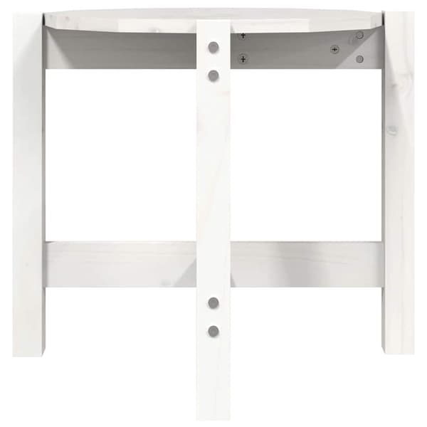 vidaXL Soffbord vit Ø 52,5x45 cm massiv furu Vit