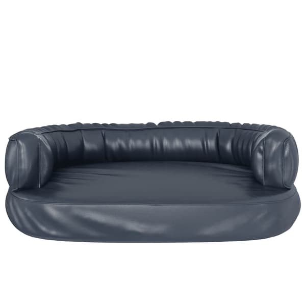 vidaXL Ergonomisk hundbädd mörkblå 75x53 cm konstläder Blå