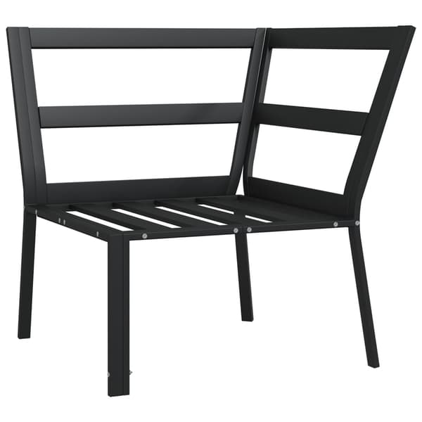 vidaXL Trädgårdsstol med grå dynor 76x76x79 cm stål art