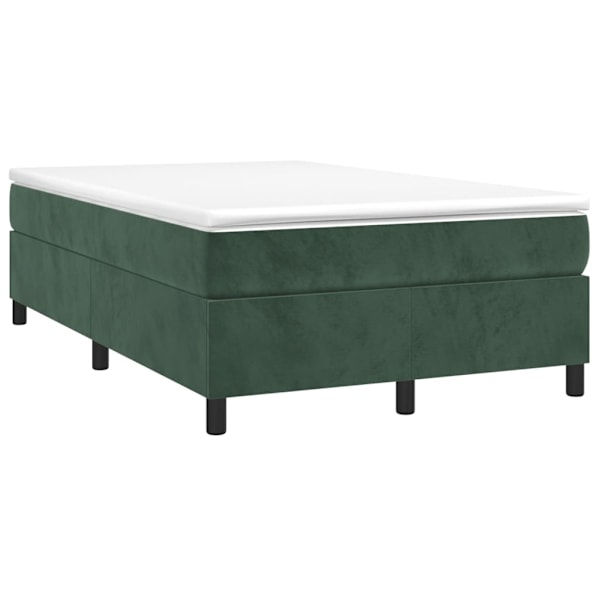 vidaXL Sängram utan madrass mörkgrön 120x200 cm sammet Grön