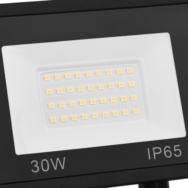 vidaXL Strålkastare med sensor 30 W LED kallvit Svart