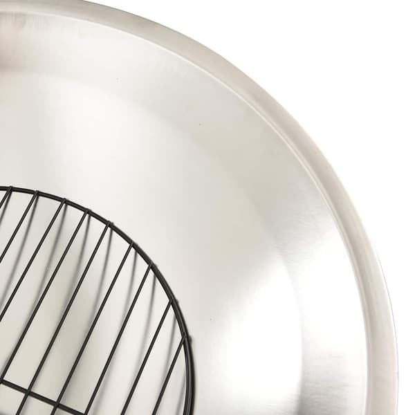 vidaXL 2-i-1 Eldstad grill och eldgaffel 59x59x60 cm rostfritt stål Silver