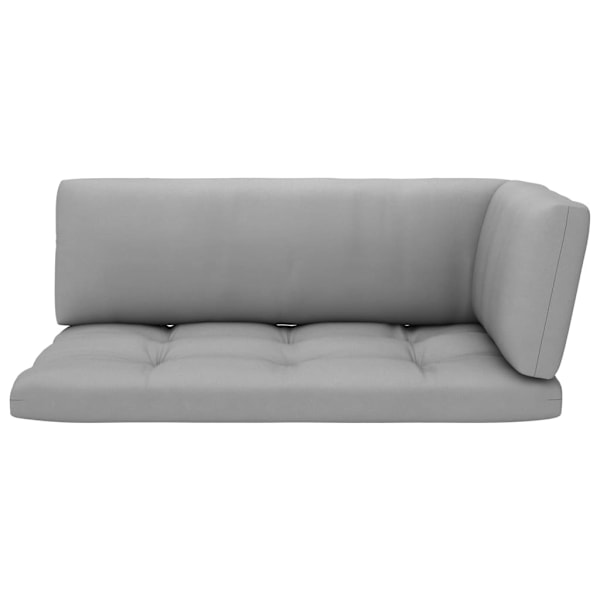 vidaXL Pallsoffa 2-sits med dynor vit impregnerad furu Vit
