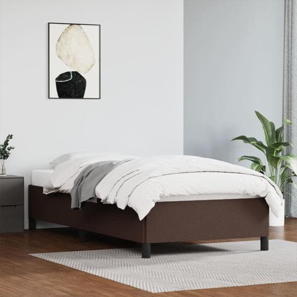 vidaXL Sängram brun 90x190 cm konstläder Brun