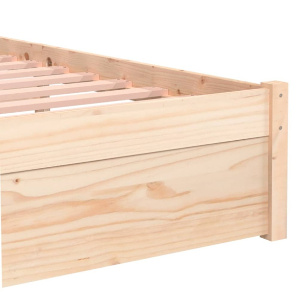 vidaXL Sängram vit massivt trä 100x200 cm massiv trä Vit