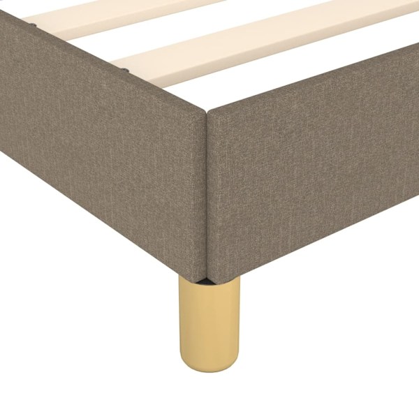 vidaXL Sängram utan madrass Taupe 90x190 cm tyg Taupe