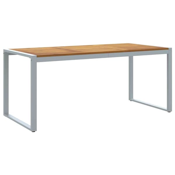 vidaXL Trädgårdsmöbelset 5 pcs Grå Massivt Akaciaträ Grå