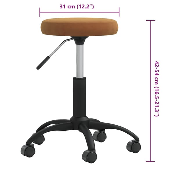 vidaXL Massagepall sammet brun Brun