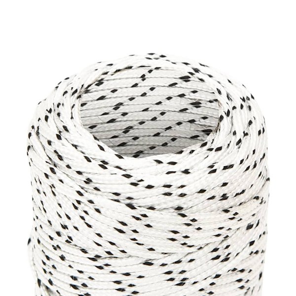 vidaXL Båtlina flätad vit 2 mm x 25 m polyester