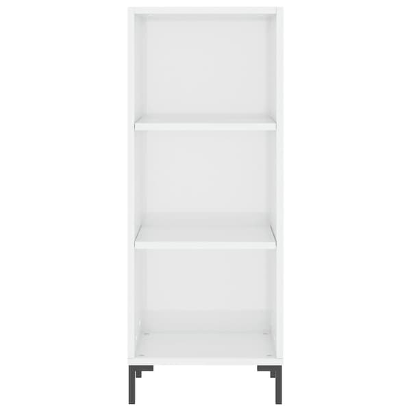 vidaXL Högskåp vit högglans 34,5x34x180 cm konstruerat trä Vit
