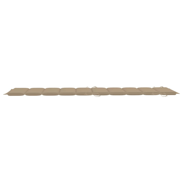 vidaXL Solsängar 2 st med dynor massivt akaciaträ Beige
