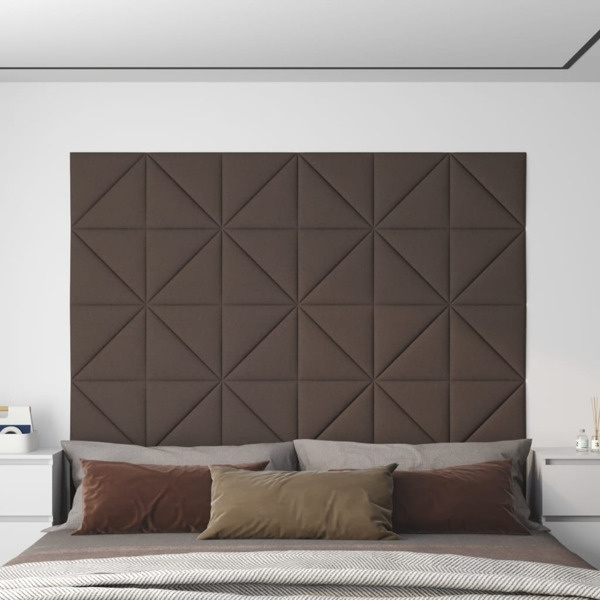 vidaXL Väggpaneler 12 st taupe 30x30 cm tyg 0,54 m² Taupe