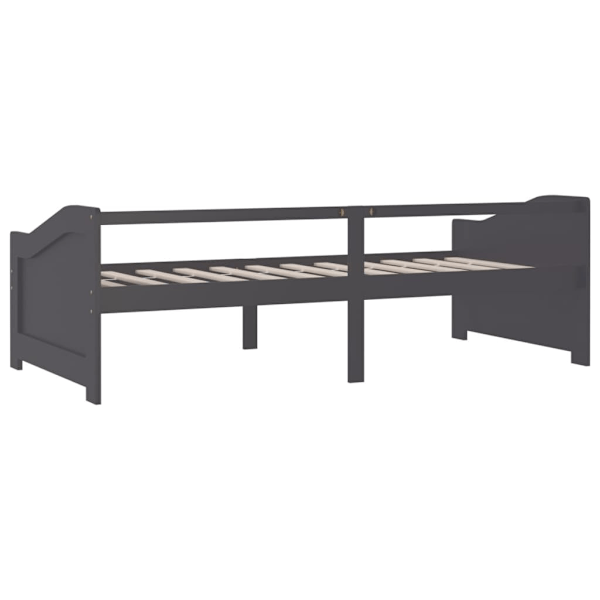 vidaXL Dagbädd 3-sits mörkgrå massiv furu 90x200 cm grå