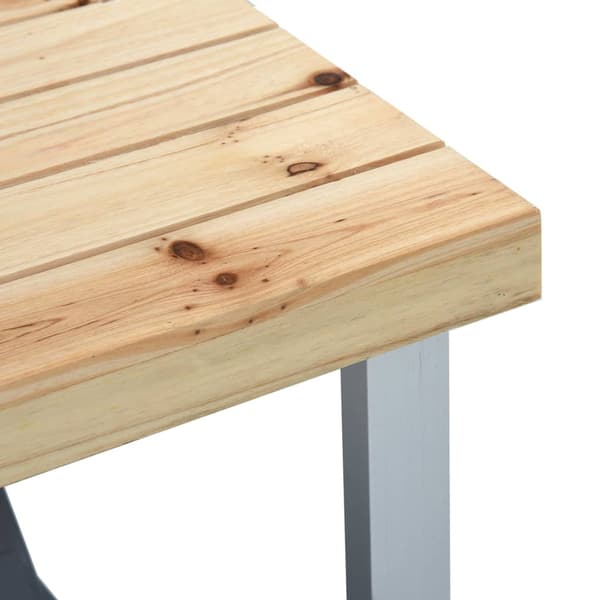 vidaXL Hopfällbart campingbord med 4 sitsar stål aluminium Silver