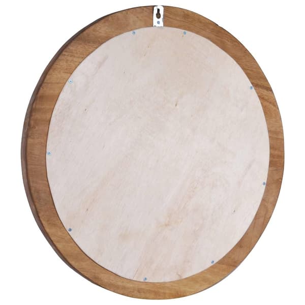 vidaXL Väggspegel rund 48 cm teak Brun