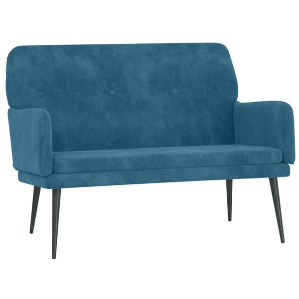 vidaXL Bänk blå 108x79x79 cm sammet Blå