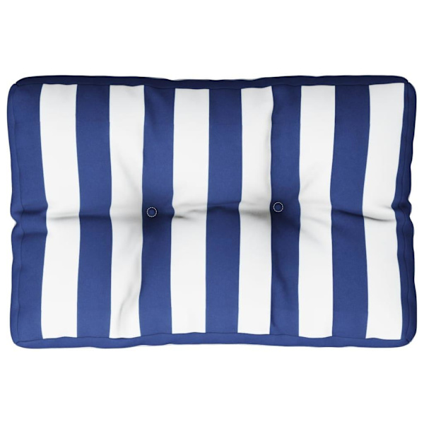 vidaXL Palldyna blå&vit randig 60x40x12 cm tyg Flerfärgsdesign