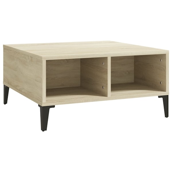 vidaXL Soffbord sonoma-ek 60x60x30 cm konstruerat trä Brun