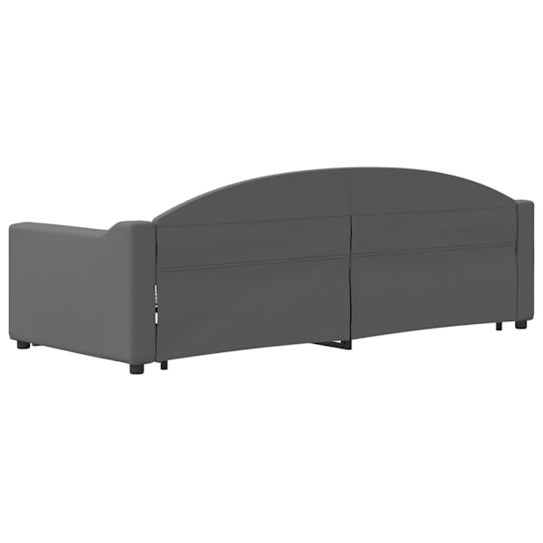 vidaXL Dagbädd utdragbar med lådor mörkgrå 80x200 cm tyg Grå